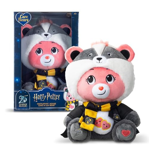 Basic Fun Care Bears x Harry Potter Hufflepuff Love-A-Lot Bear met Hoodie Plush 30cm