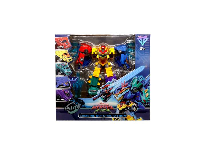 Robot Fusion 5en1 à combiner - Dinoster
