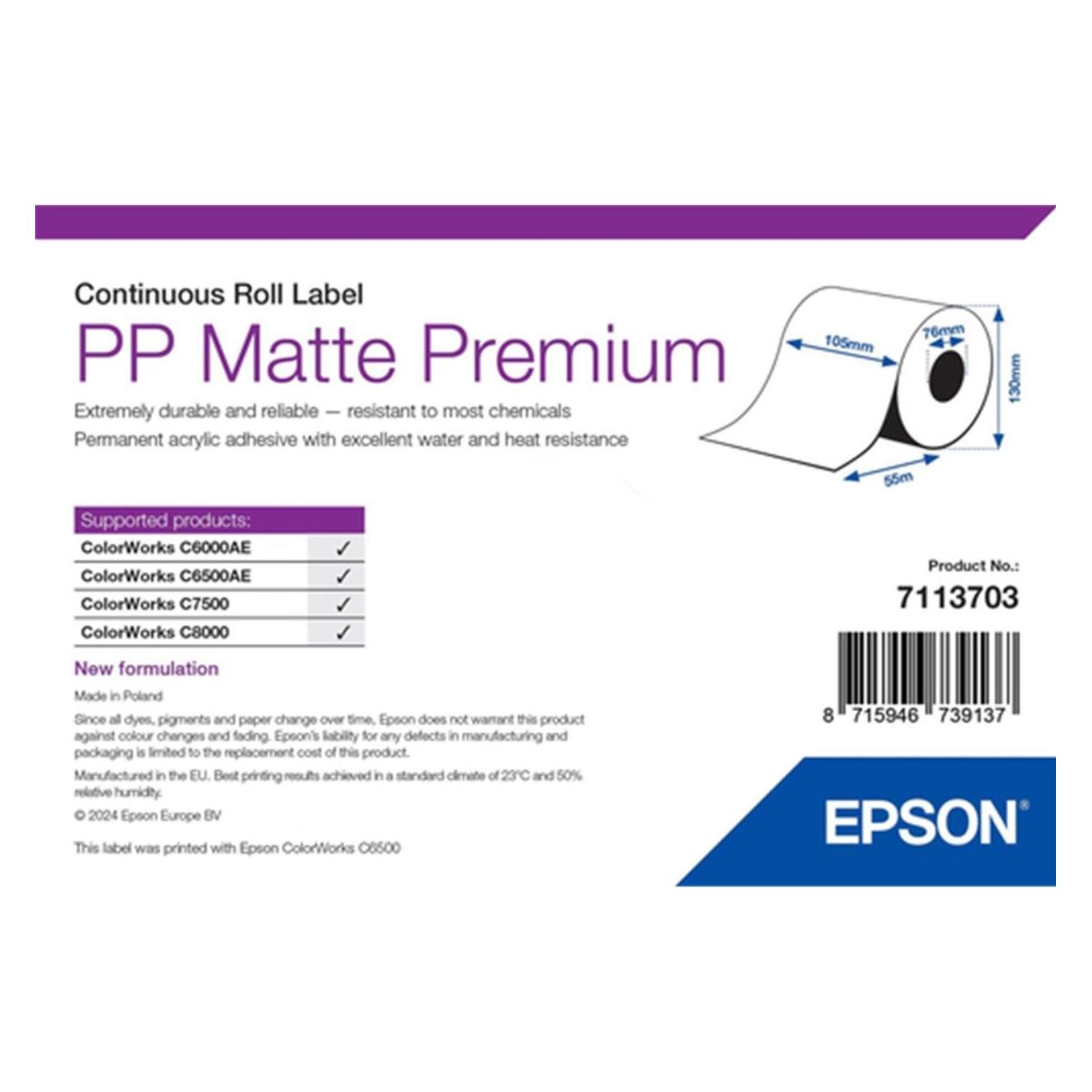 Epson Pp Matte Label Premium (105 mm) (7113703)