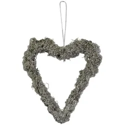 Chic Antique Fleur Flechtenherz mit Aufhängung, H13/L12/W1,5 cm, natur