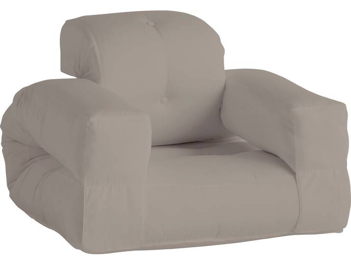 Gartensessel KARUP DESIGN HIPPO Chair out™, Loungesessel in Schlafplatz verwandelbar , beige, B:100cm H:75cm T:90cm, Sessel, Gartensessel, Outdoor geeignet, Schmutz- und Wasserabweisend, Made in Europe