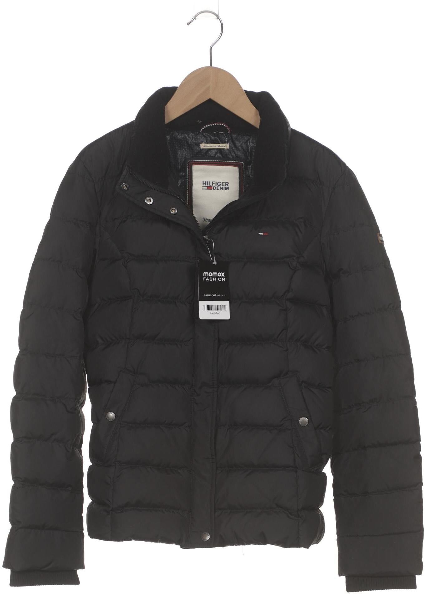 Hilfiger Denim Damen Jacke, Schwarz, Gr. S, Synthetik / Leder - Second Hand