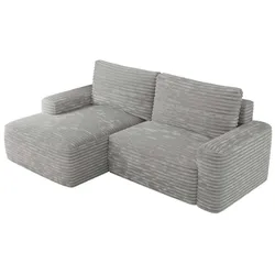 ECKSOFA BELLUNO L Grau Cord - Links