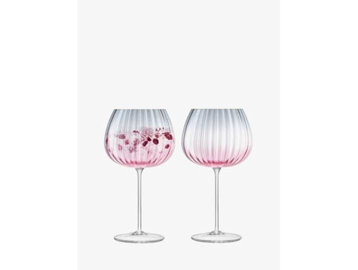 LSA Dusk Ballonbeker 650ml Roze/Grijs Set van 2 Mondgeblazen & Handgemaakt Glas Handgeschilderd DU04