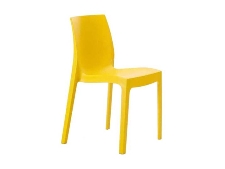 Chaise de Jardin Empilable Plastique Colorée Rome Grand Soleil pour Restaurant - Jaune