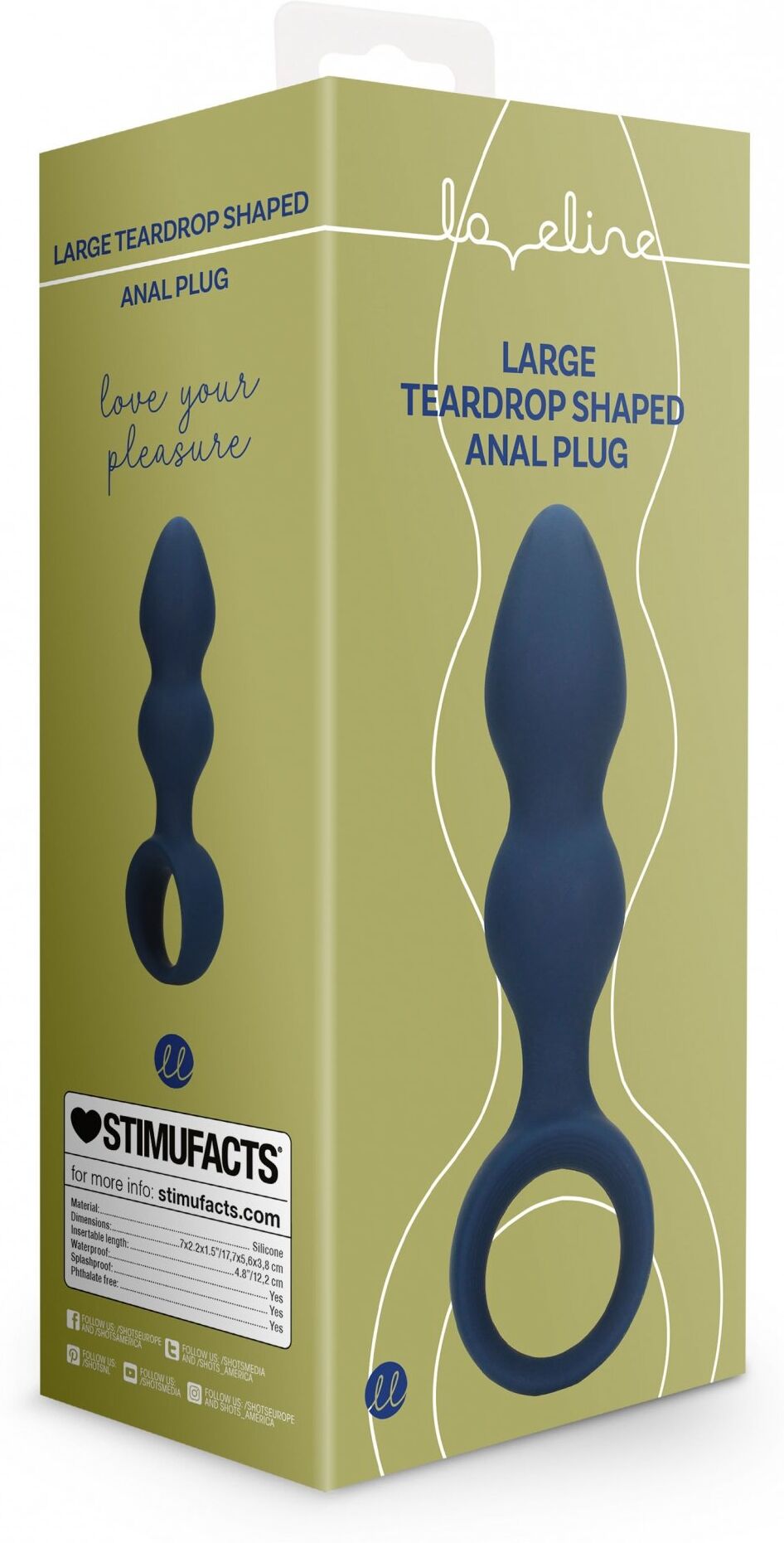 Loveline Plug Anal - Large - Baltic Blue