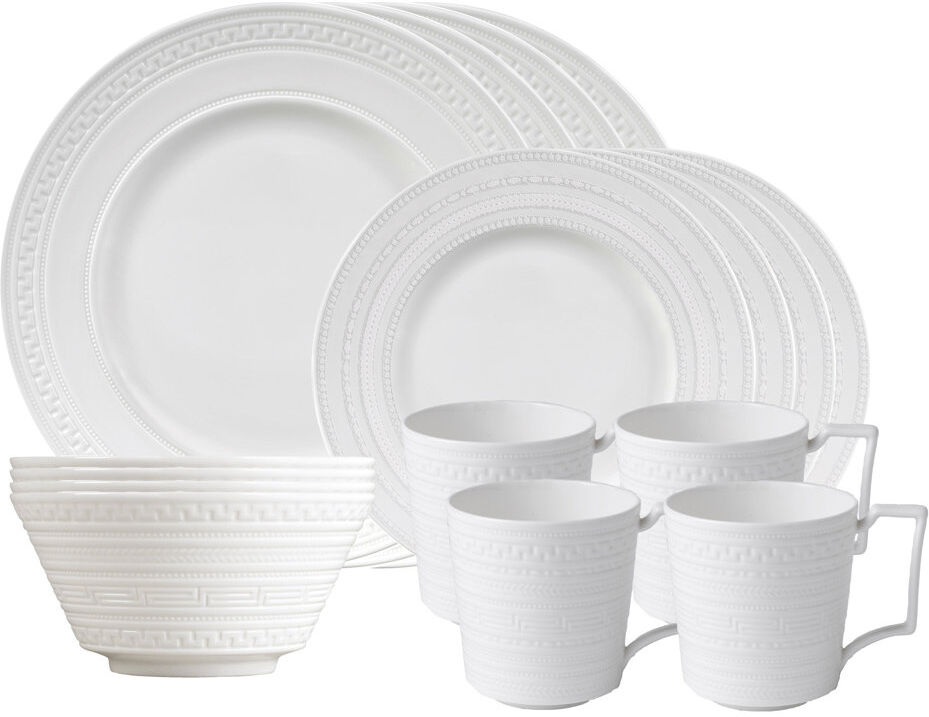 Wedgwood, Intaglio - 16 Piece Dinnerware Set, Service for 4 White 16