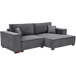 Tchibo - Sofa 2-Sitzer mit Auszugsbett links - 253x150x87cm - anthrazit -