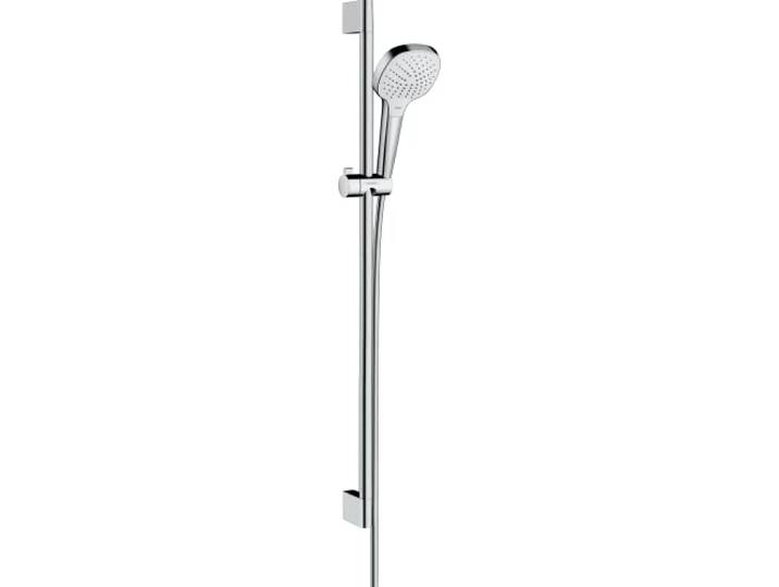 hansgrohe Croma Select E Ensemble de douche Vario EcoSmart avec 9 l/min barre Unica'Croma 90 cm\, blanc/chromé\, 26593400
