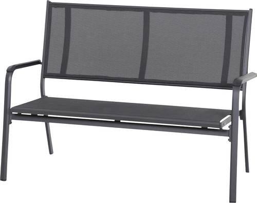 Siena Garden Tesoro M29539 Gartenbank Aluminium, Kunststoff Anthrazit (matt), Schwarz, Silber