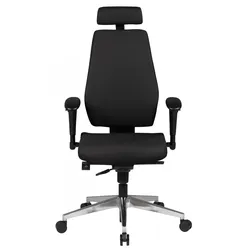 FineBuy Bürostuhl Schwarz Schreibtischstuhl Stoff Drehstuhl Arbeitsstuhl