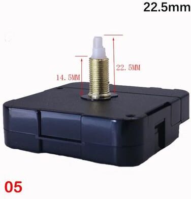 Inspired Living Silent Quartz Clock Mechanism Long Shaft DIY Wall Clock Repair Kit 22.5mm