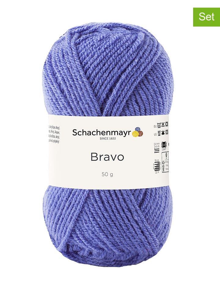 Schachenmayr since 1822 20er-Set: Kunstfasergarne ''Bravo'' in Violett - 20x 50 g - onesize