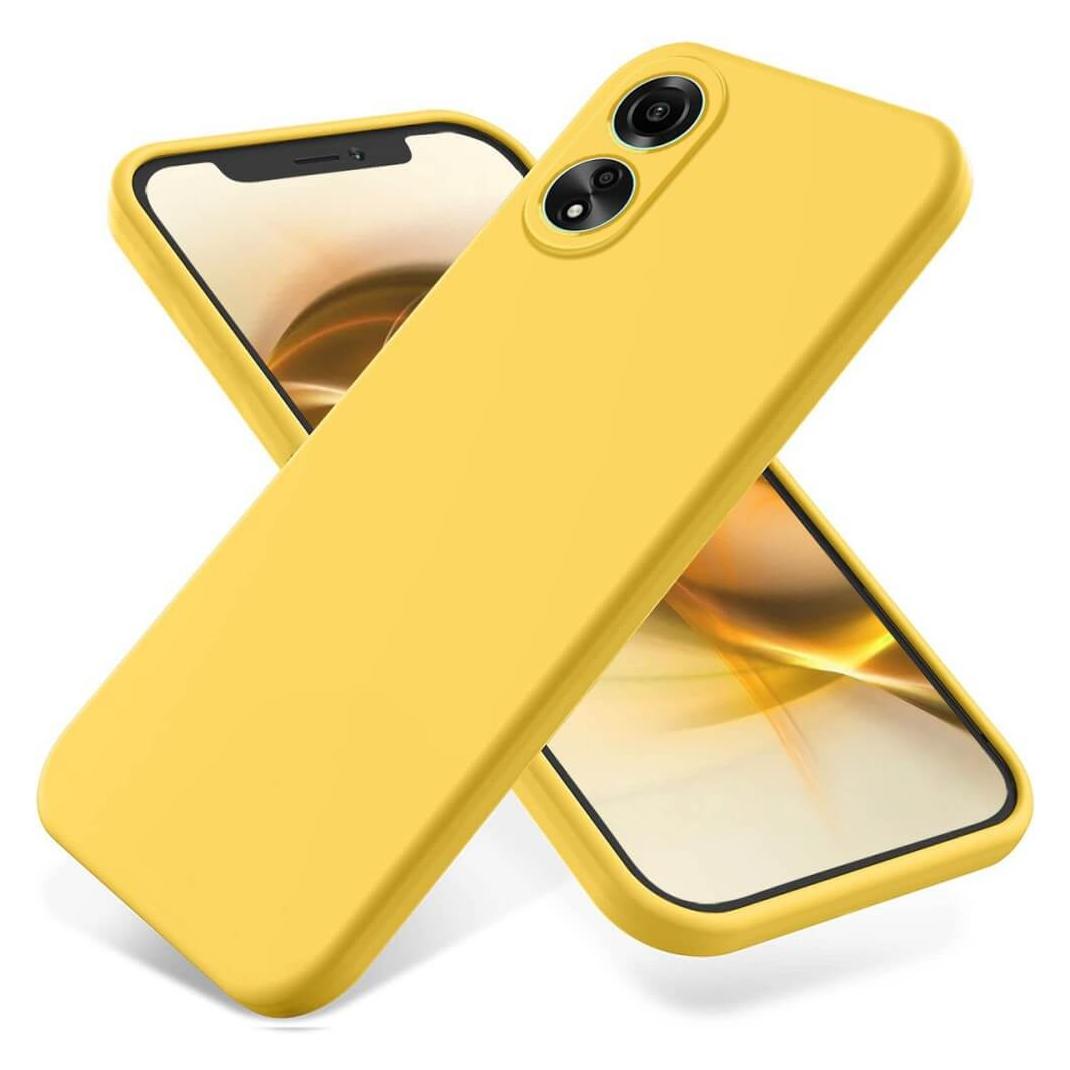 Cover-Discount OPPO A58 4G - Silikon Gummi Hülle gelb (Oppo A58 4G) (660156532C)