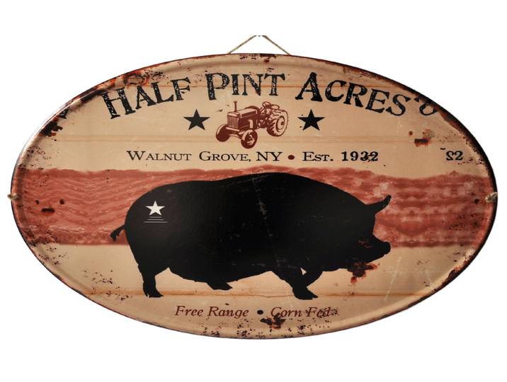 Plaque Ovale ''Cochon''