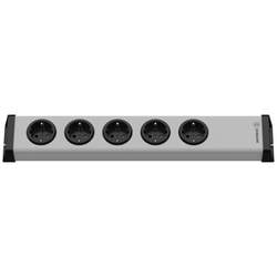Ehmann 0200x00052300 Steckdosenleiste mit Schalter Silber, Schwarz 1 St.