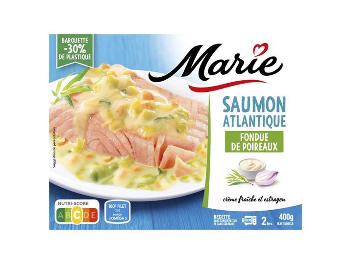 MARIE Saumon d'Atlantique à la Fondue de Poireaux 400g