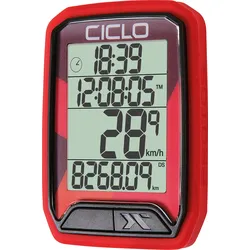 BIKE PROTOS213RD - Fahrrad-Computer mit 13 Funktionen, Funk, rot