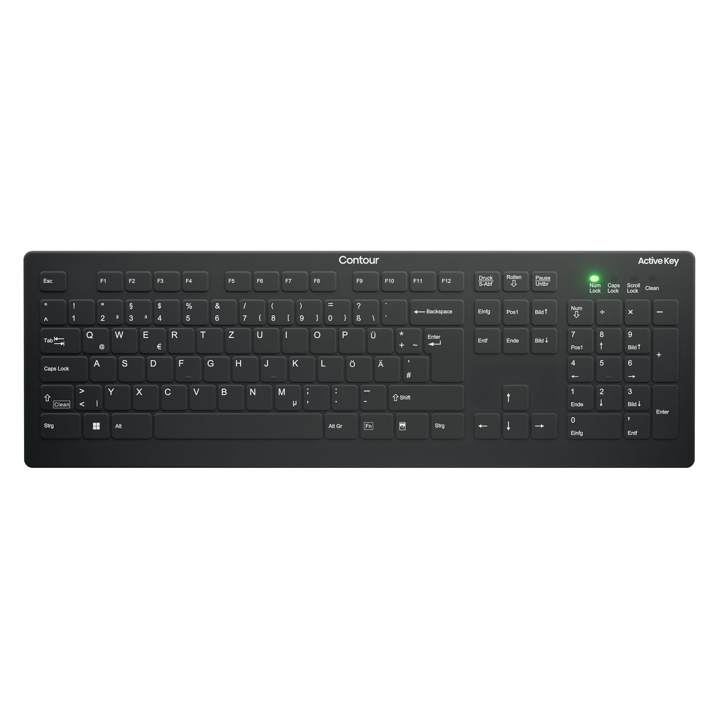 Cherry ACTIVE KEY MTA AK-C8112 Wireless DE-Layout schwarz (DE, Kabellos) (AK-C8112-FU1-B/DE)
