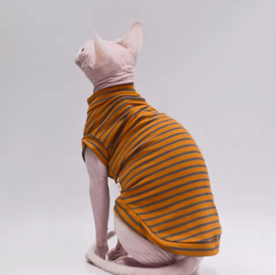 Inspire Picks DUOMASUMI Cooling Cotton Cat Vest For Hairless Cats brown s