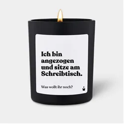 Chatty Candles, Duftkerzen, Duftkerze Flowery Ich bin angezogen und sitze am Schreibtisch. Was wollt ihr noch?