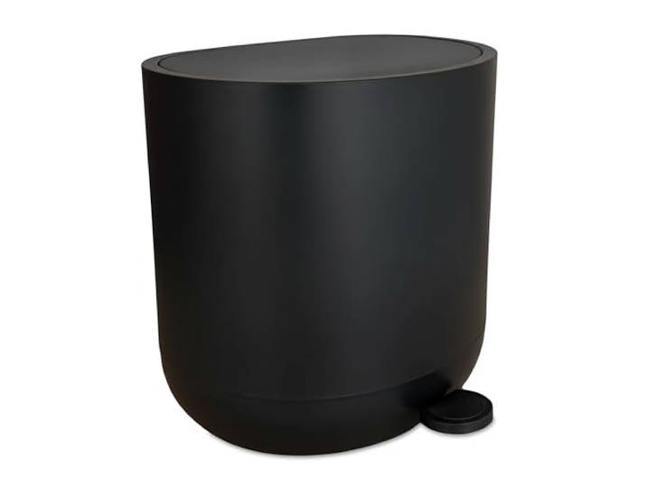 Relaxdays Poubelle\, 7 litres\, fermeture douce\, pédale\, seau intérieur amovible\, poubelle cosmétique\, noir