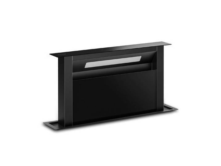 Klarstein Deckenhaube Velaire Serie Velaire Downdraft Kochfeldabzug 60 cm 853 m³/h Umluft Touch Tischabzug Kochfeldhaube versenkbar Abluft Aktivkohle mit LED