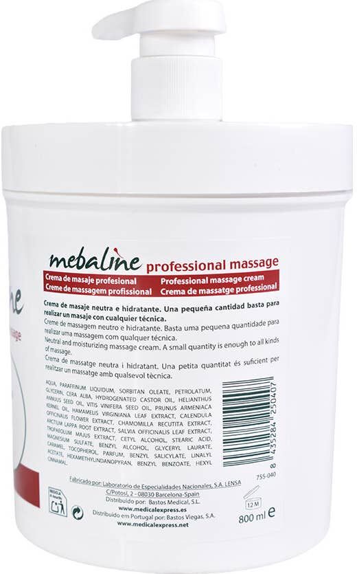 Mebaline Crema de Masaje Professional Massage 800 g