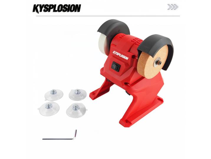 Meuleuse de banc électrique ﻿ Meuleuse double sans fil pour polissage et affûtage de couteaux, compatible avec les outils électriques Milwaukee M18 à batterie