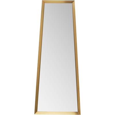 Wandspiegel KARE DESIGN "Wandspiegel Arezzo Brass", gold (goldfarben), B:65cm H:160cm T:6,5cm, Glas, Stahl, Spiegel, Wandspiegel