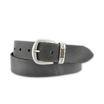 Ledergürtel BERND GÖTZ "Ledergürtel mit Metallschlaufe aus Pull-up Rindleder", Herren, Gr. 105, grau (anthrazit), Rindsleder, Gürtel Ledergürtel