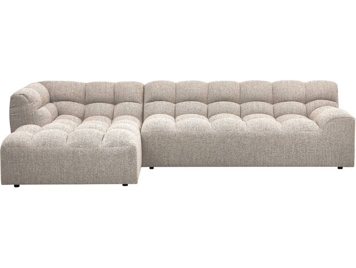 Ecksofa WOOOD Allure grobem Webmuster, H 79 x B 324 x D 165 cm , beige (natur melange), B:324cm H:79cm T:165cm, Sofas, Ecksofa, Tragkraft 400 kg, Hohe Verschleißfestigkeit, Pfleiglicht