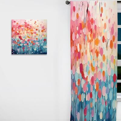 DESIGN ART "Designart ""Cotton Candy II"" Abstract Landscapes Curtain - Blackout Abstract Curtain - 1 Panel"