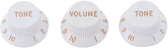 Fender Volume & Tone Knobs Set White Weiß