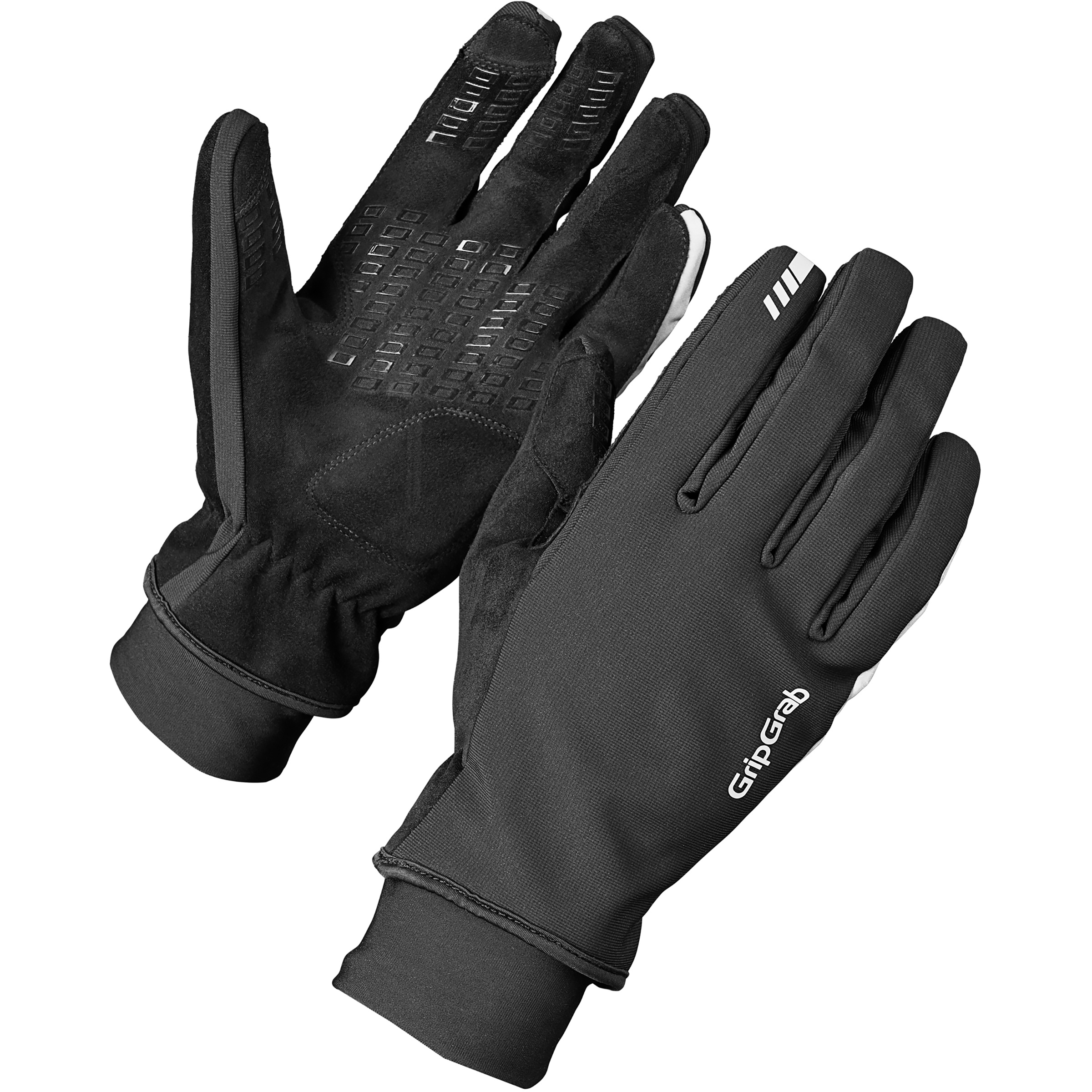 GripGrab PACR Windproof Winter Fingerhandschuhe schwarz Größe XL Rennrad | Gravel Winddicht Wasserabweisend