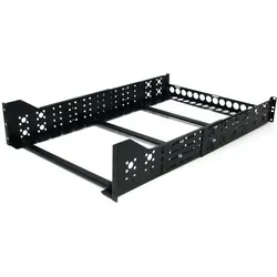 StarTech .com 3HE 19 tiefenverstellbare Universal Server Rack Schienen, Serverschrank Zubehör, Schwarz