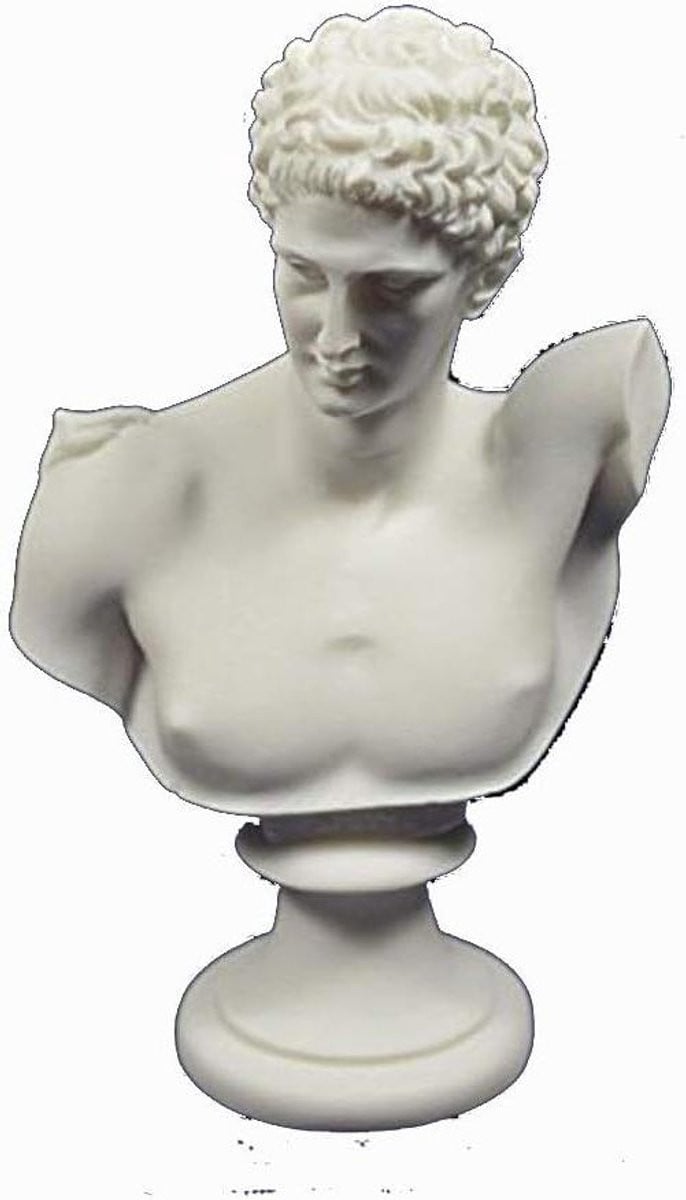 Hermes buste sculptuur Griekse god Woondecoratie Wit Hoogte: 155 cm