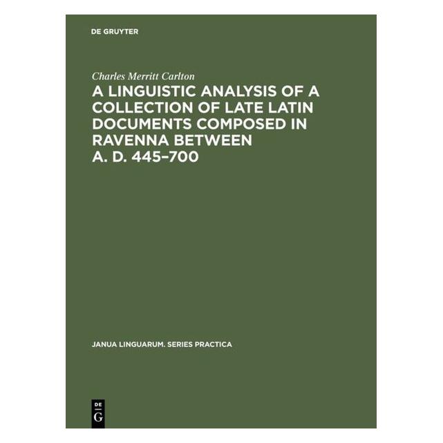 De Gruyter Carlton:A linguistic analysis of a coll (Englisch, Hardcover, Charles Merritt Carlton) (67775056)