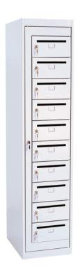 Postverteilerschrank, Höhe 1800 mm, lichtgrau RAL 7035