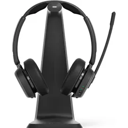 Epos Impact 1000 MS UC Bluetooth Stereo-Headset MS Teams zertifiziert, ANC Geräuschunterdrückung, Incl. Ladestation, Bluetooth- und USB-C/A-Adapter