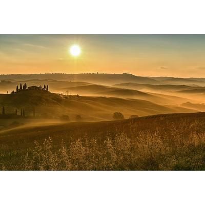Fototapete PAPERMOON "Landschaft Italien", bunt, B:4,5m L:2,8m, Vlies, Tapeten