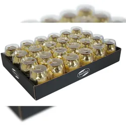 Clairefontaine Set/Display mit 24 Eiknäueln Geschenkbänder mit Metallic-Effekt, 10mx7mm - Gold 612075C