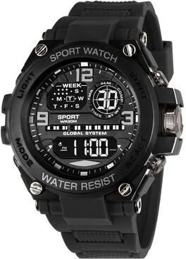 Uplift Picks Mens Digital Sports Watch With Stopwatch And Calendar black