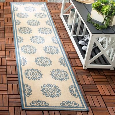 SAFAVIEH Beach House Zelda Indoor/ Outdoor Waterproof Patio Backyard Rug