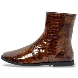 Art für Damen. 121241223003_023 Lederstiefeletten 2124 Horasan Siena braun (39), Wohnung, Reißverschluss, Lässig, Klassisch