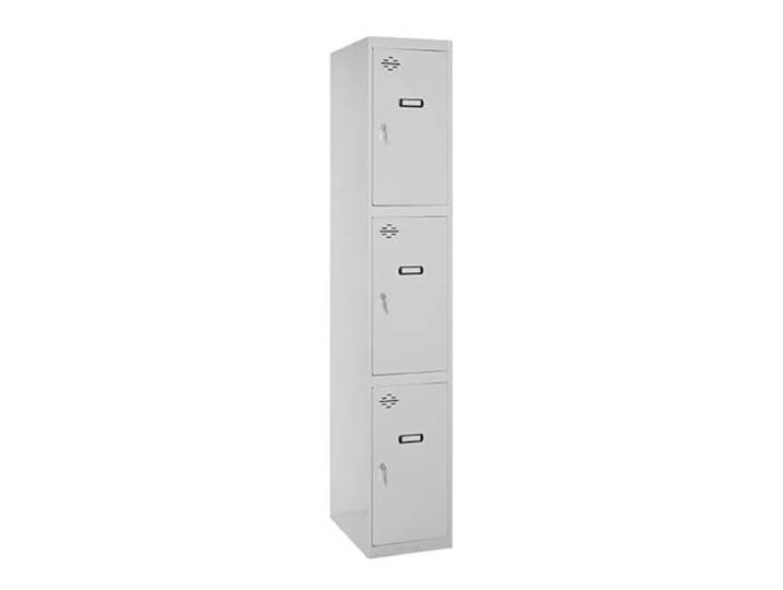 Simon Rack Casier Vestiaire Metallique\, 3 Portes\, Comprend la Clé\, 1800x300x500 mm\, Gris - Simonlocker