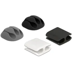 DELOCK Kabelhalter und Kabelclip Set 4 Stück