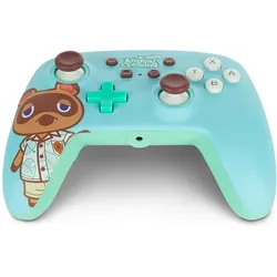 PowerA Pro Controller con filo - Animal Crossing - Tom Nook (Switch), Gaming Controller, Türkis, Blau