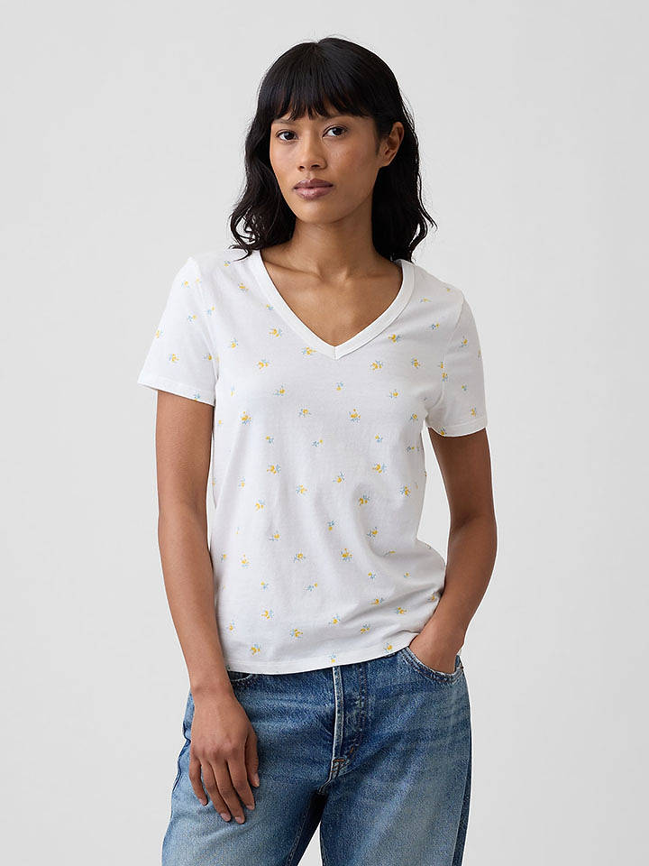 GAP Shirt in Creme/ Gelb - XS
