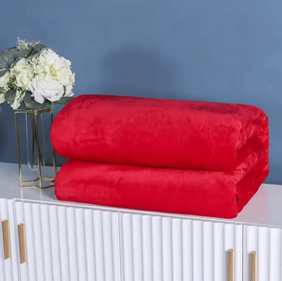 Inspire Curations Solid Color Coral Fleece Office Nap Blanket 8 100x150cm